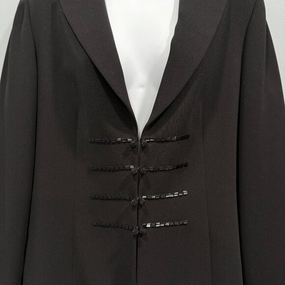 Vintage Due per Due Blazer Military Style Asian Career Event Black Womens 12 - Picture 4 of 13